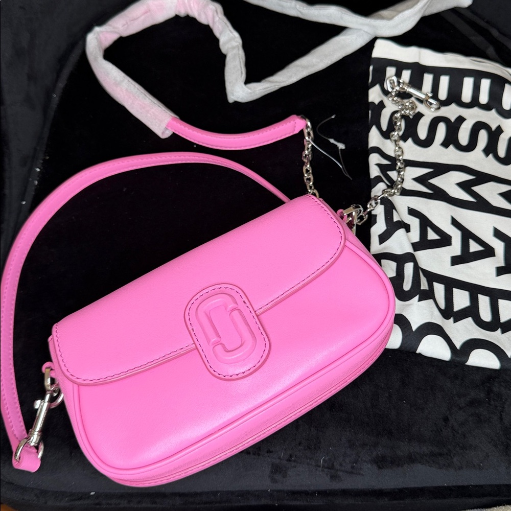 MarcJacobs NWOT  Clove Crossbody /shoulder bag bubblegum pinks/dust bag - Picture 3 of 10